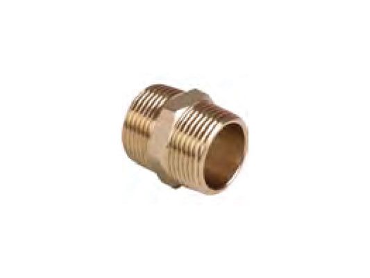 Nipple Hexagon Brass 1in MxM